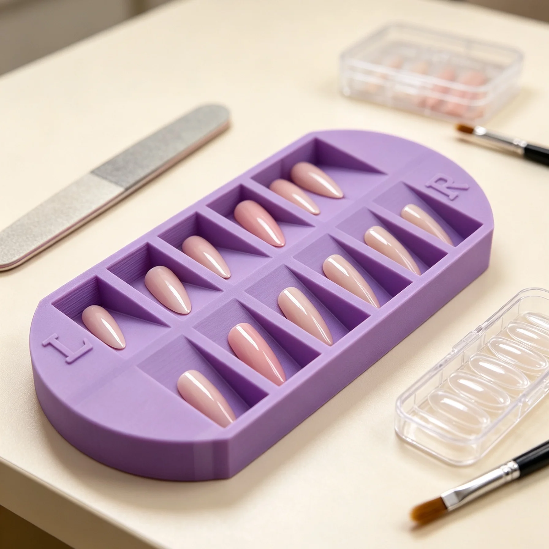 Nail Art Halal - 8-Grids Nail Tip Storage Tray with