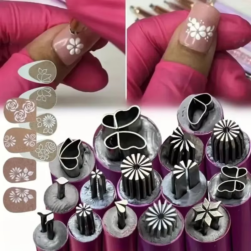 Nail Art Leopard - 4/6/10pcs Nail Art Flowers&Butterfly Stamp Pen