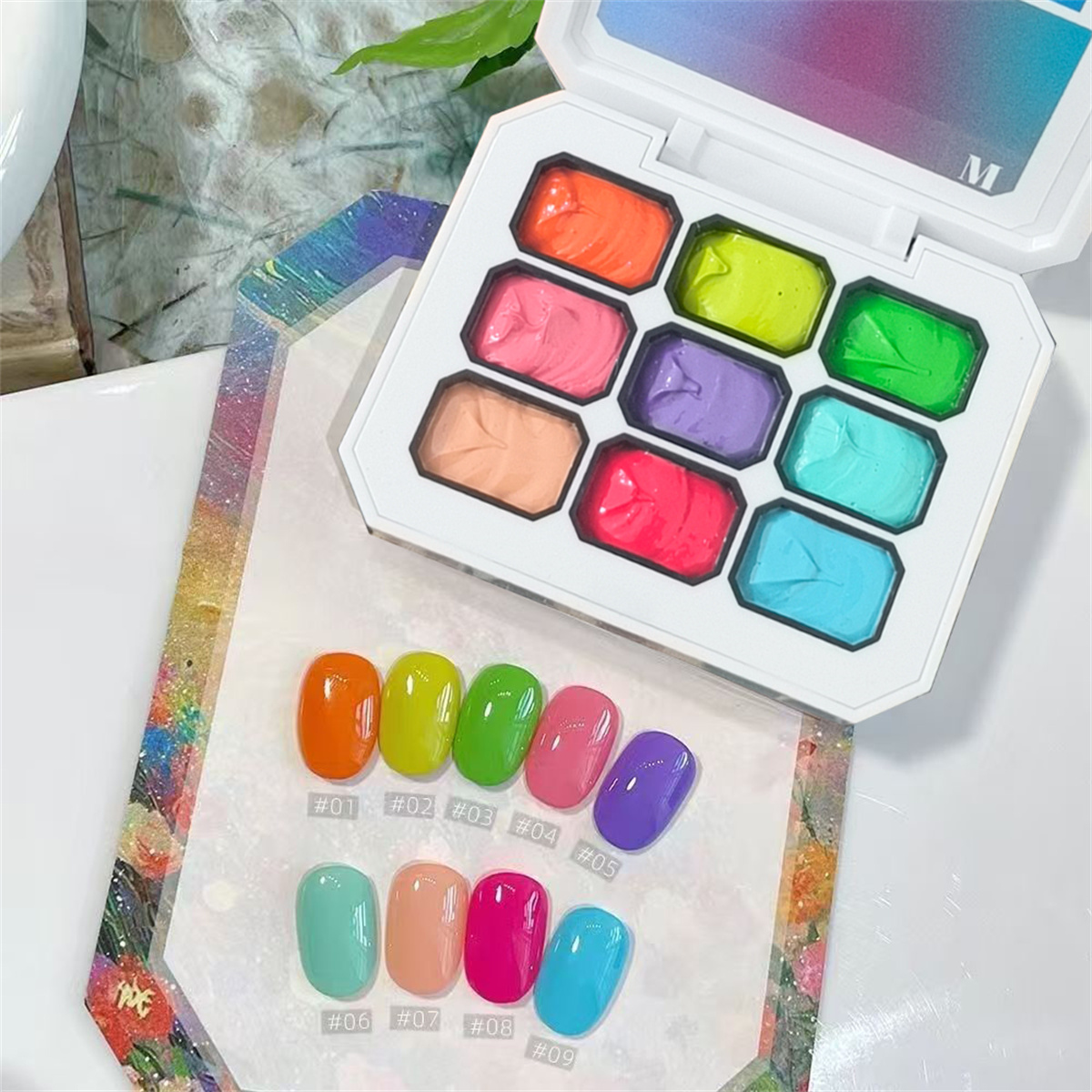 1pc 9-color Solid Nail Polish  - огляд і ціна Nail Art Halal