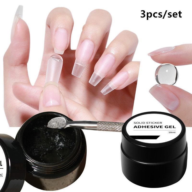 3pcs/set Solid Nail Tips Gel S - огляд і ціна Nail Art Halal