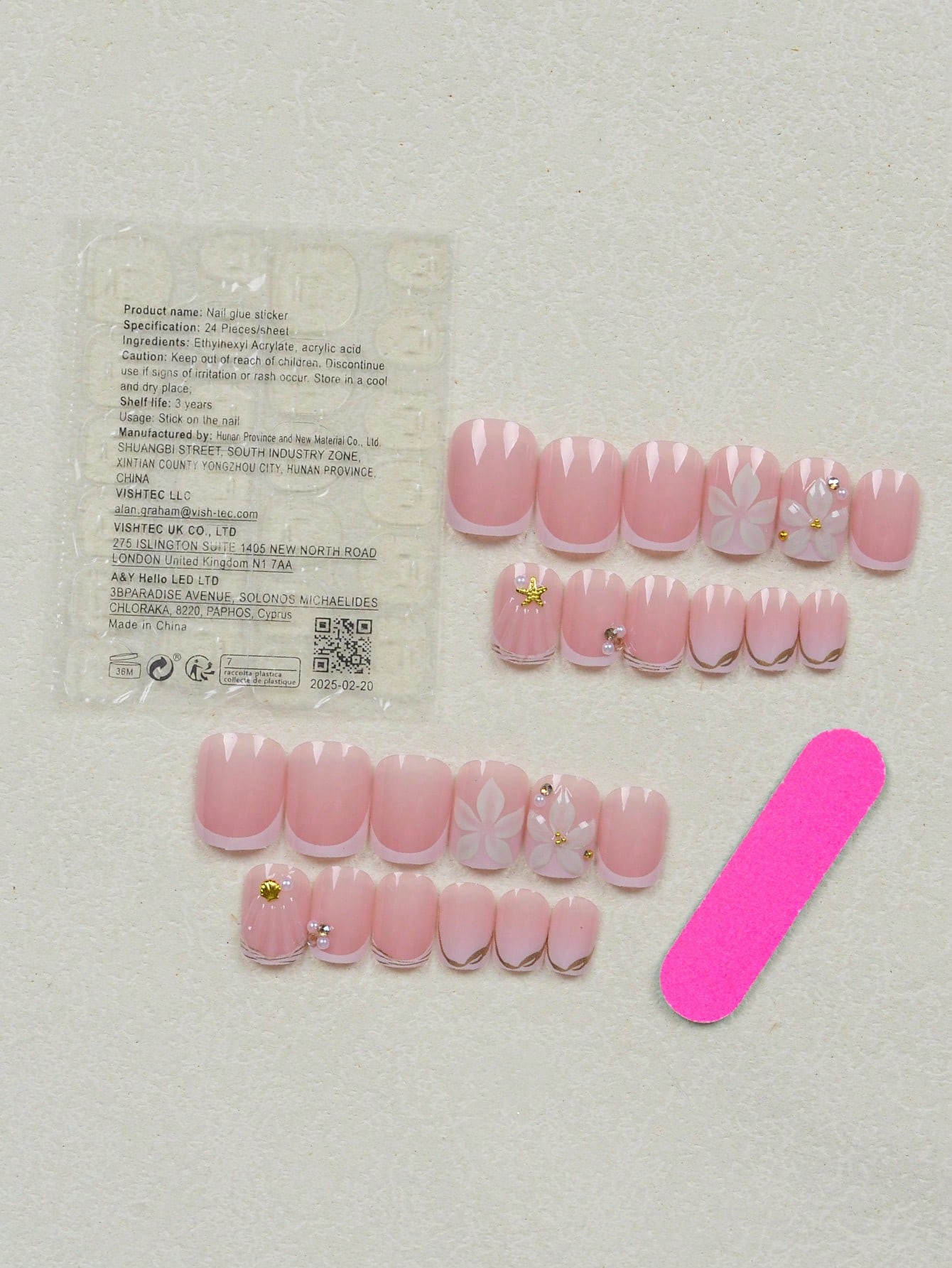 24pcs Short Square White Frenc - огляд і ціна Nail Art Halal