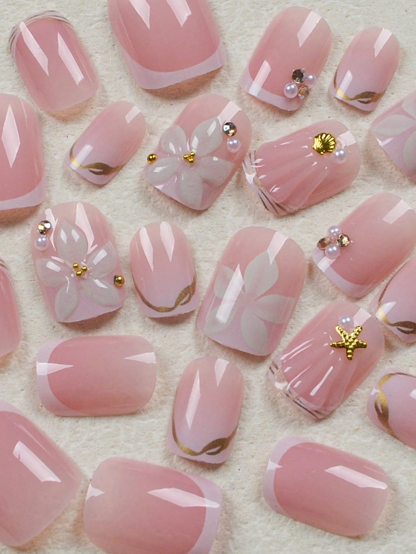 24pcs Short Square White Frenc - огляд і ціна Nail Art Halal