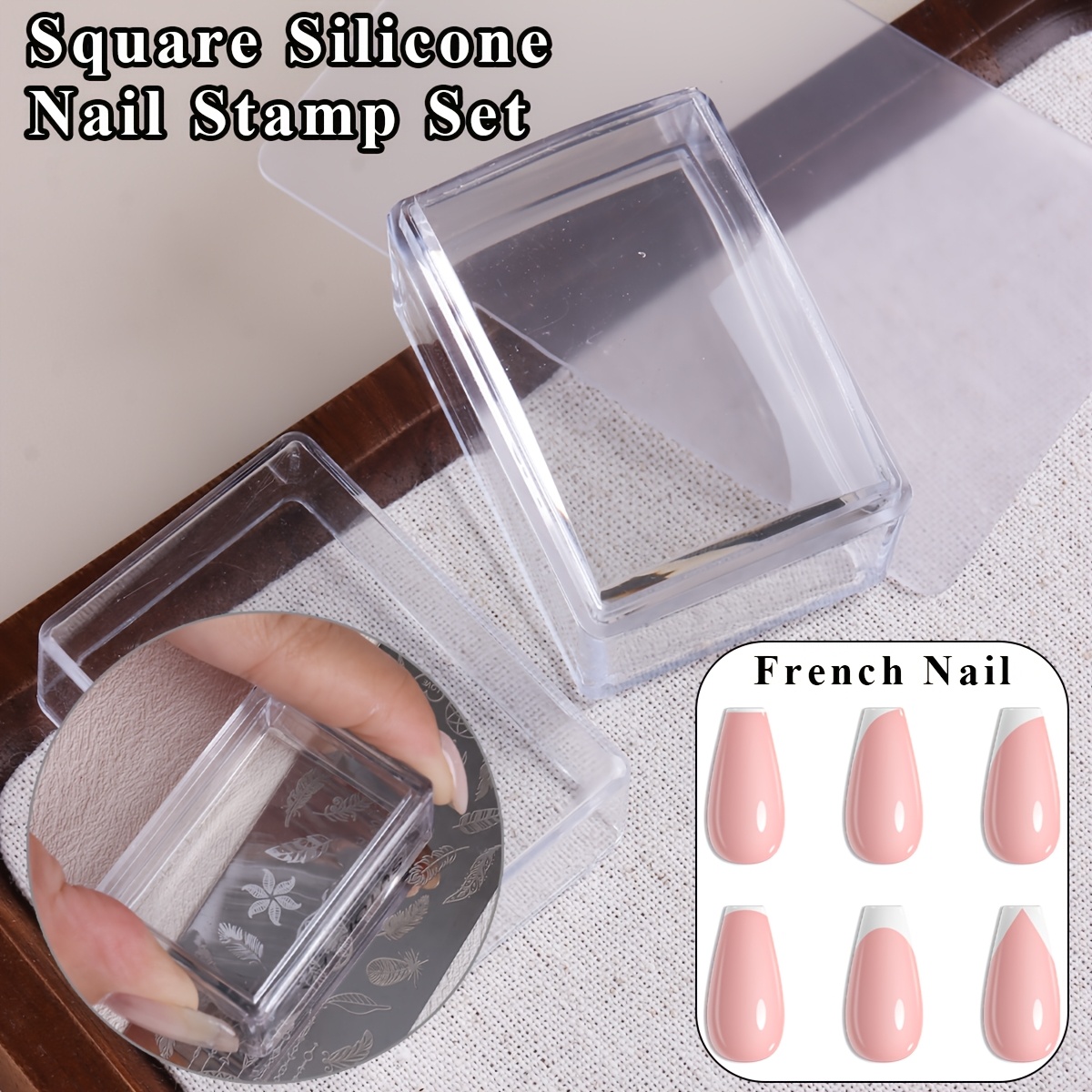 Square Clear Silicone Nail Sta - огляд і ціна Nail Art Leopard