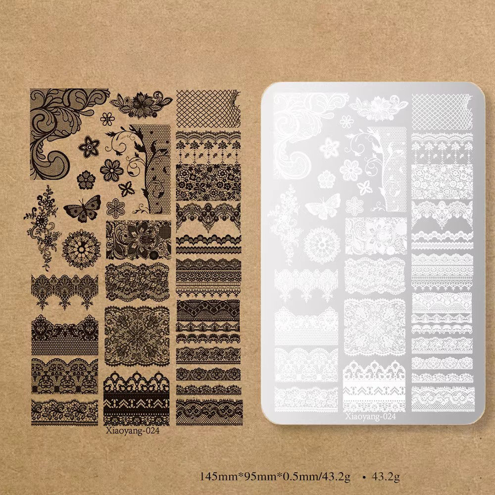 14.5*9.5 Lace Metal Nail Art S - огляд і ціна Nail Art Leopard