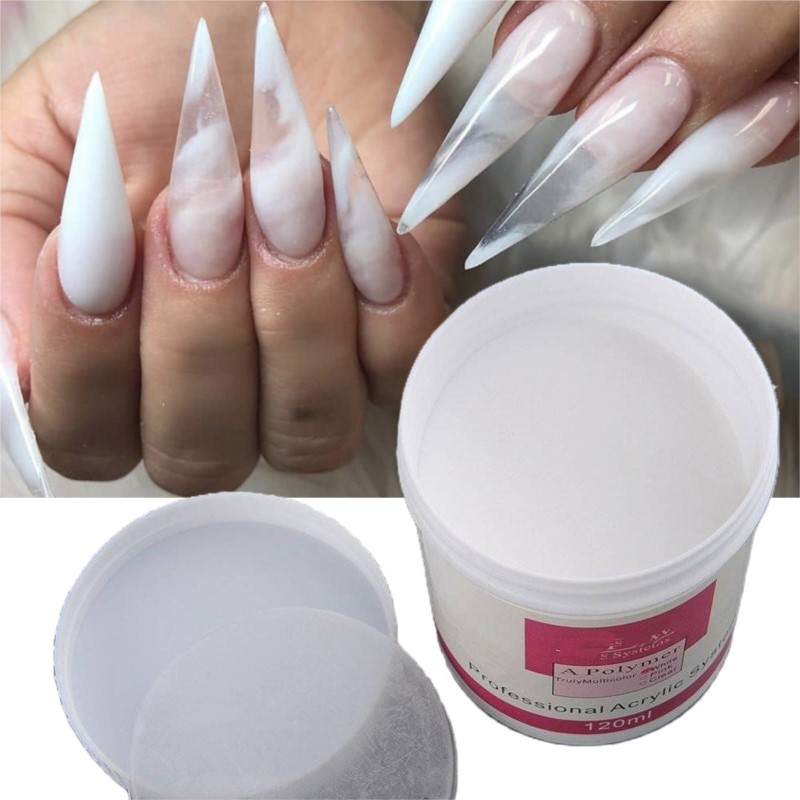 1Pot 120ml Nail Acrylic Powder - огляд і ціна Acrylic Powder Clear