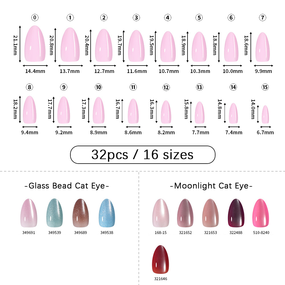 VITAGWX 32pcs Press on Nails A - огляд і ціна Nail Art Eye Cat