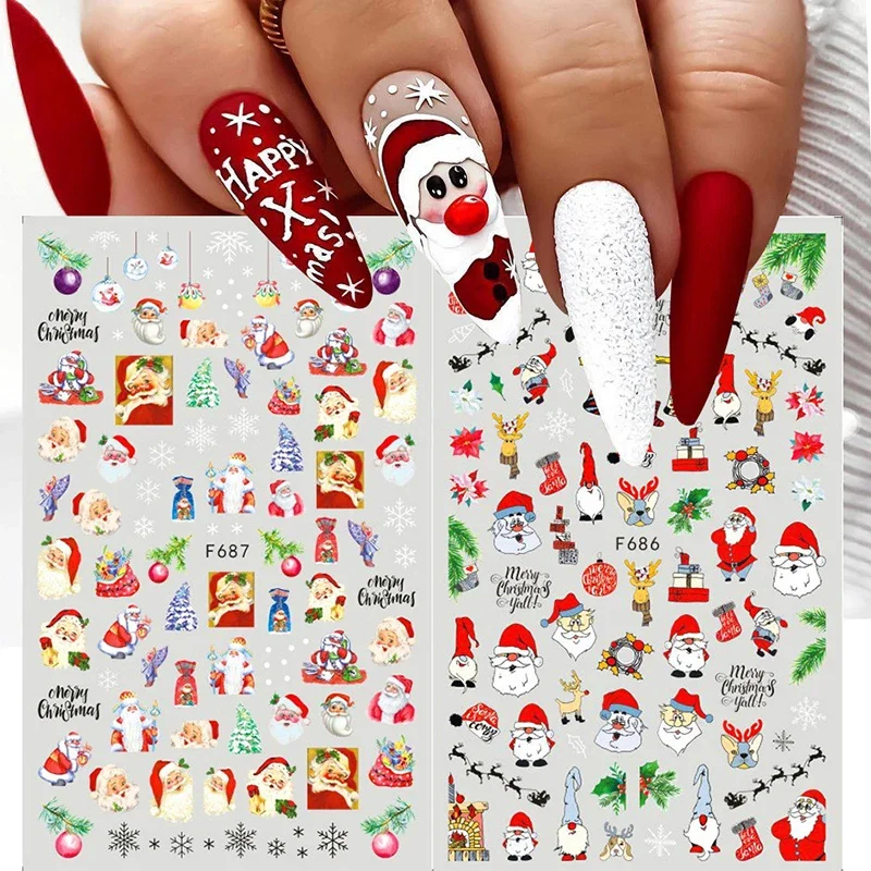 Xmas Nails Stickers Winter San - огляд і ціна Nail Art Xmas Design