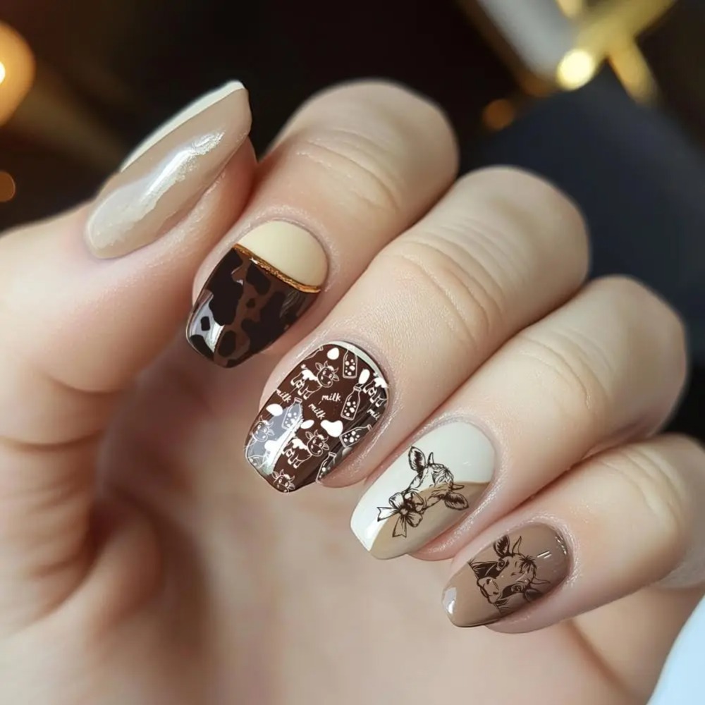 3pcs Cow-Theme Nail Stamping P - огляд і ціна Nail Art Leopard