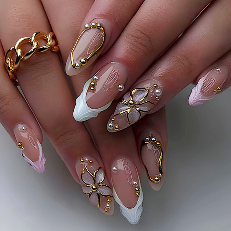 24Pcs Leopard Print French Alm - огляд і ціна Nail Art Leopard