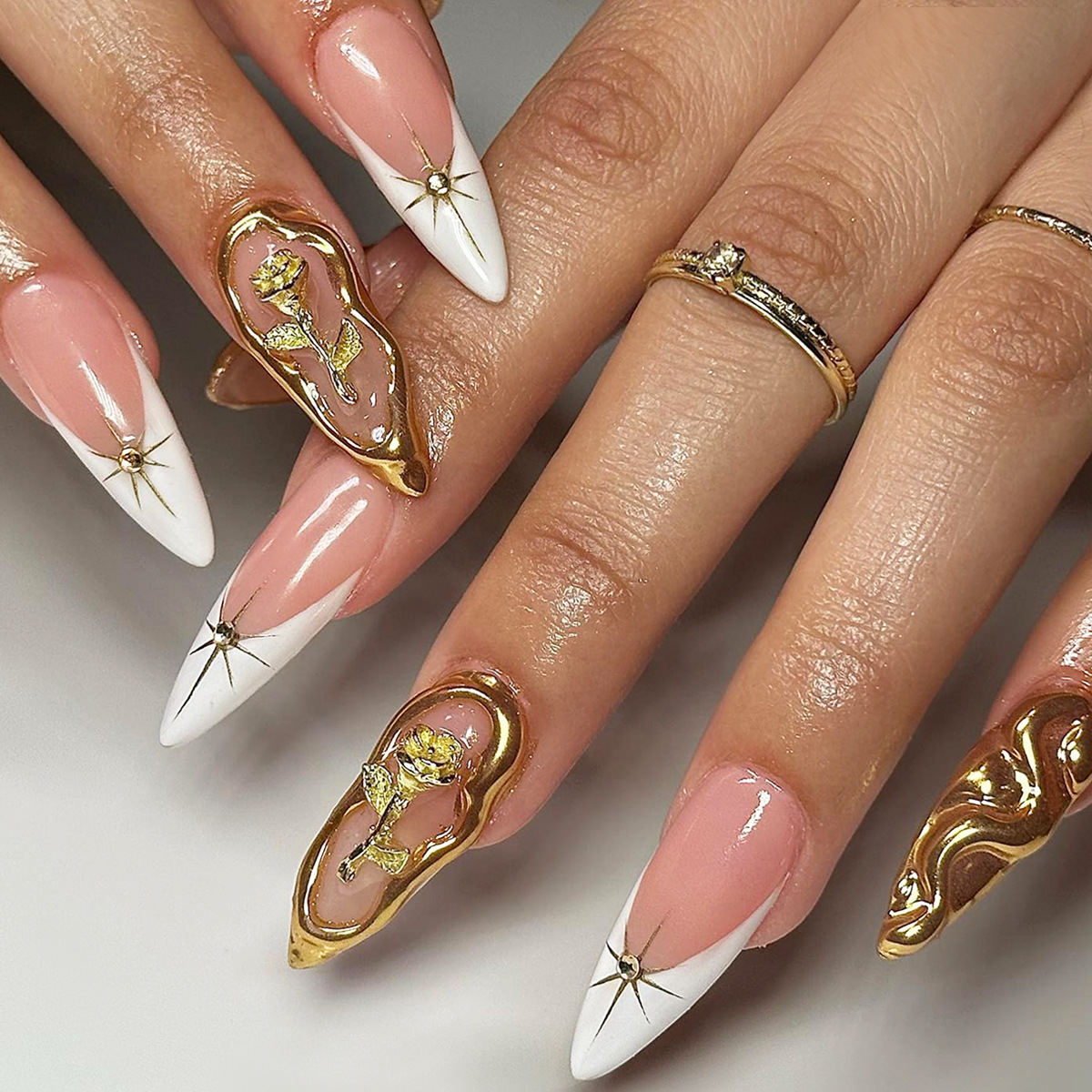 24Pcs Leopard Print French Alm - огляд і ціна Nail Art Leopard