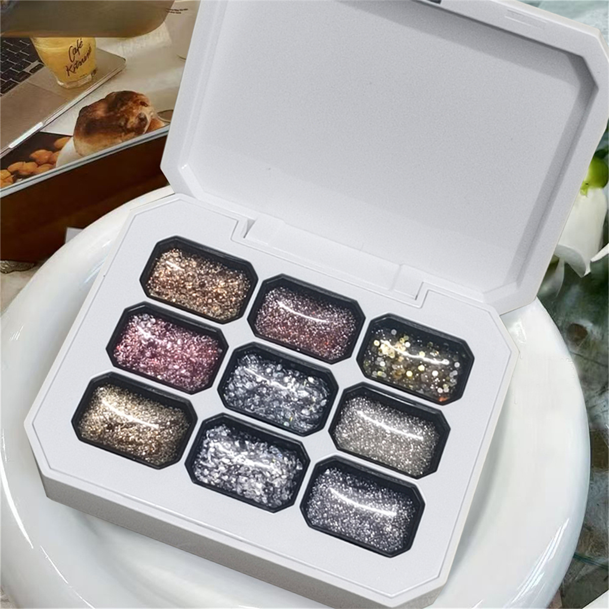 1pc 9 Colors Starburst Glitter - огляд і ціна Nail Art Halal