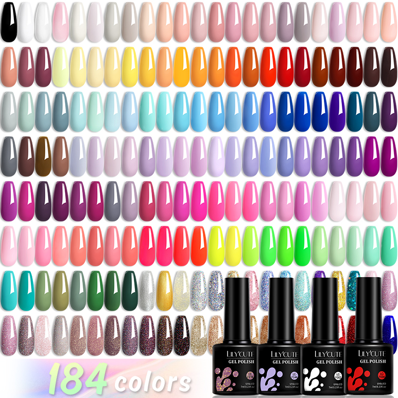LILYCUTE 184 Colors 7ML Gel Na - огляд і ціна Nail Art Violet