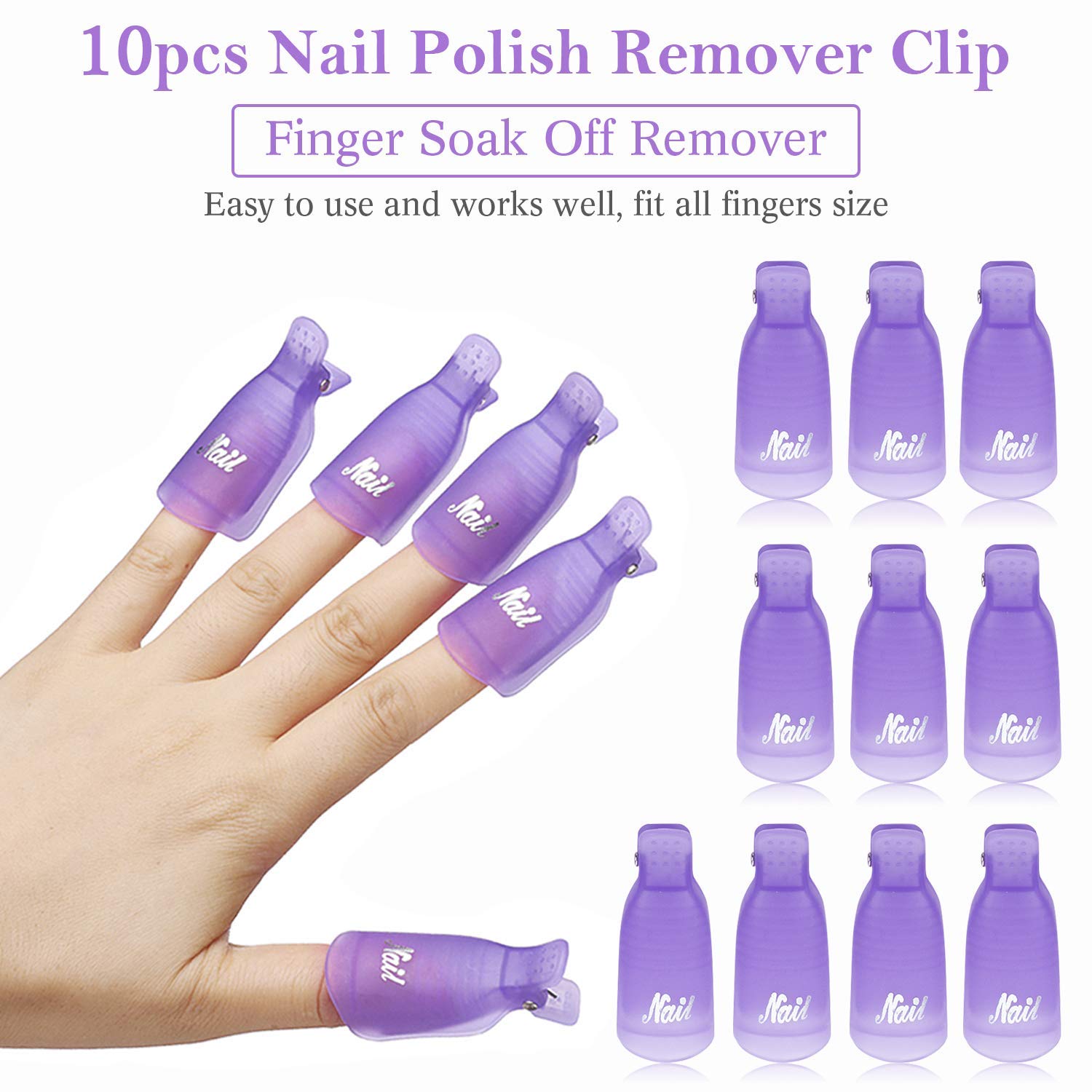 10Pcs Plastic Nail Art Soak Of - огляд і ціна Nail Art Halal