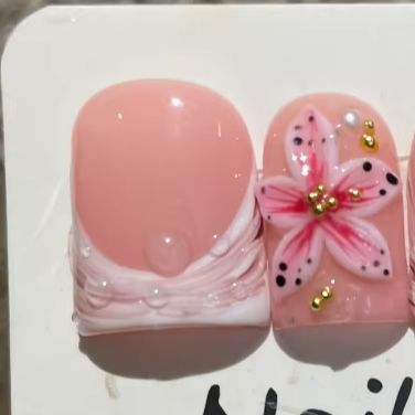 10Pcs/set Nude Pink Gradient S - огляд і ціна Nail Art Leopard