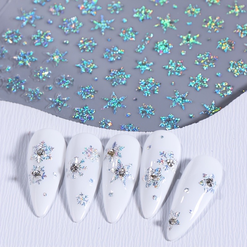 5PCS Christmas snowflake star  - огляд і ціна Nail Art Xmas Design