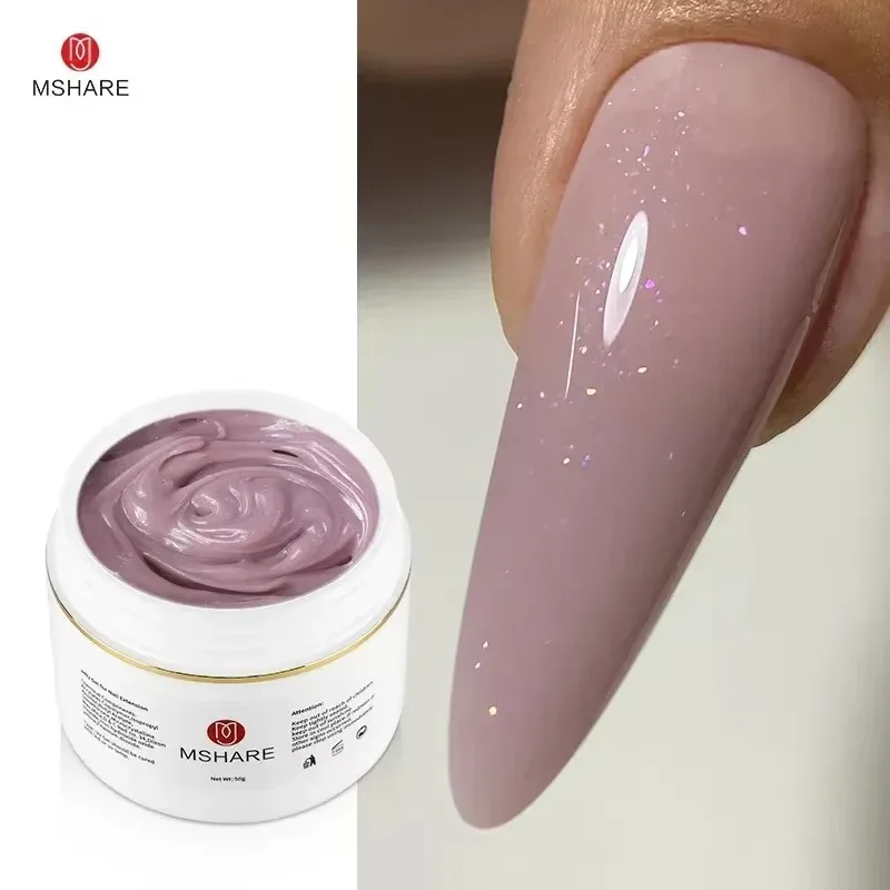 MSHARE Purple Sparkling Builde - огляд і ціна Nail Art Violet