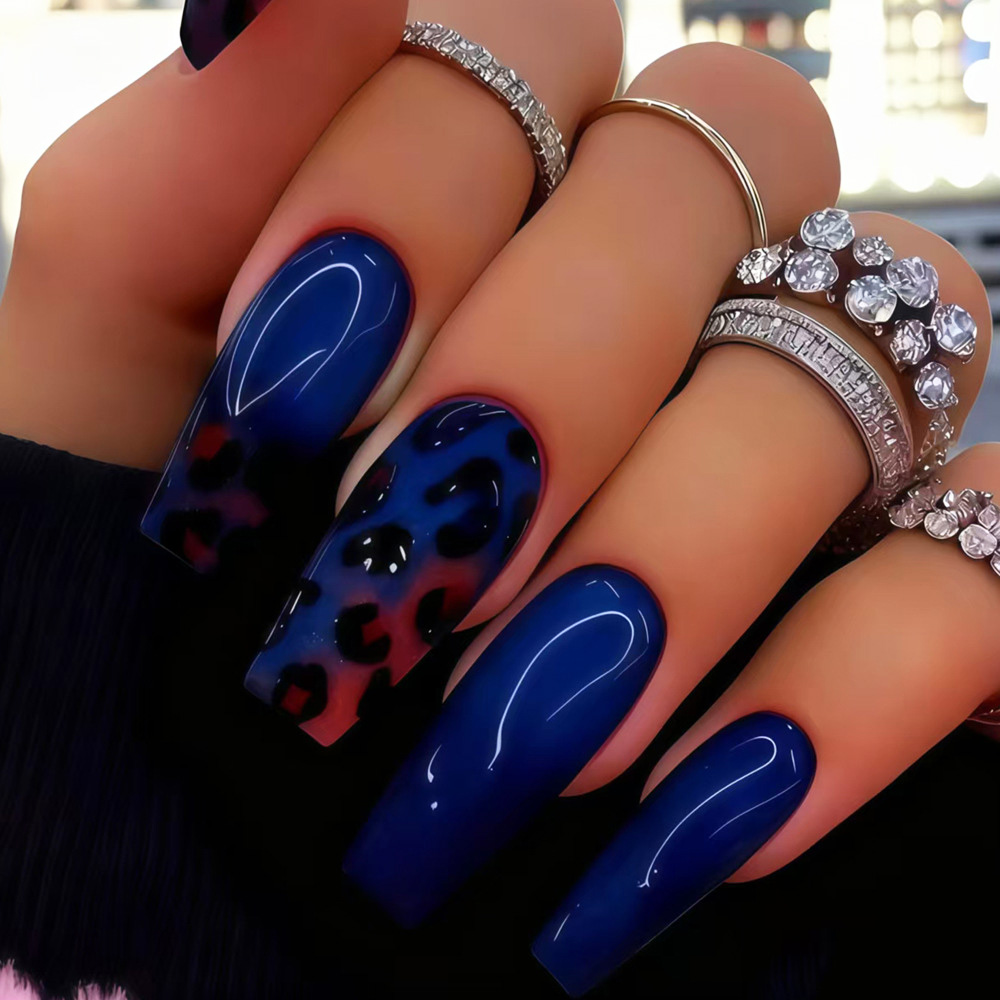 Medium fake nails tips for wom - огляд і ціна Nail Art Leopard