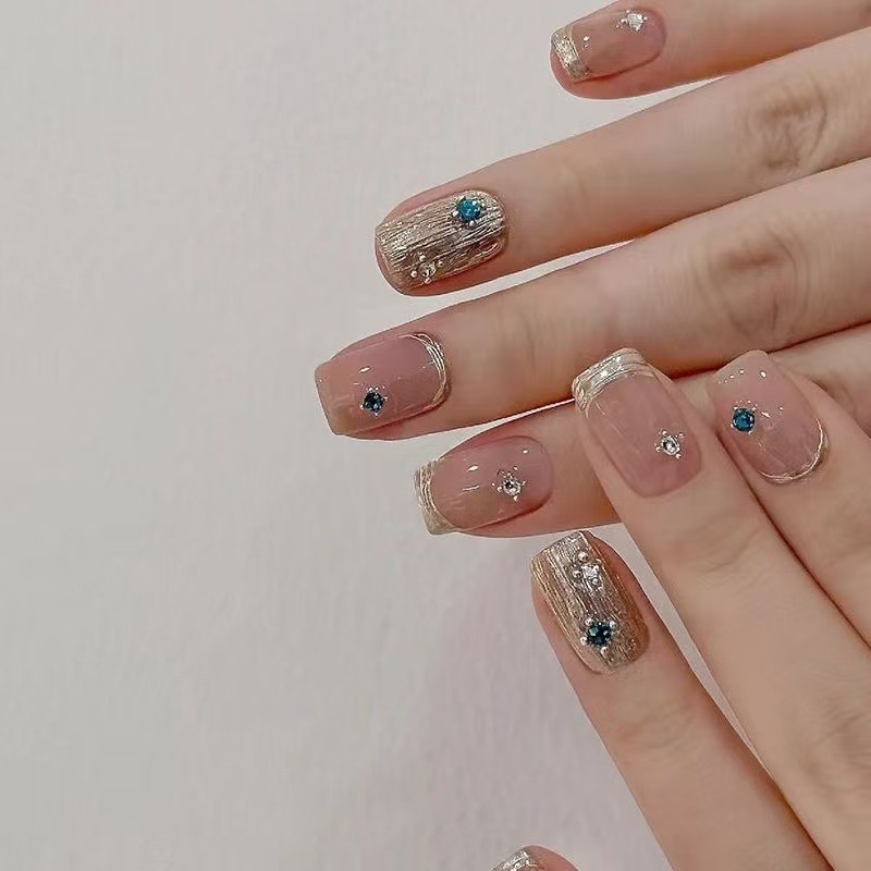 10Pcs Short Square French Hand - огляд і ціна Nail Art Eye Cat