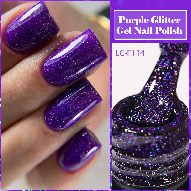 LILYCUTE Purple Glitter Sequin - огляд і ціна Nail Art Violet