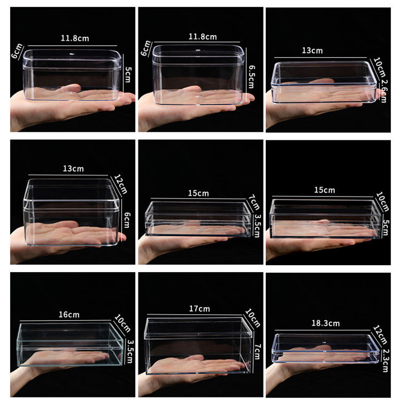 Clear Acrylic Boxes with Lid R - огляд і ціна Acrylic Powder Clear