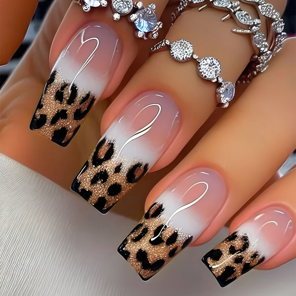 24Pcs Leopard Print Design Fal - огляд і ціна Nail Art Leopard