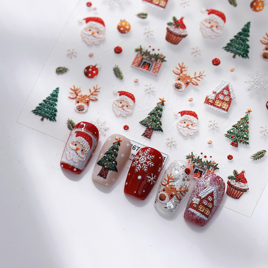 Cute Christmas Bear & Gingerbr - огляд і ціна Nail Art Xmas Design