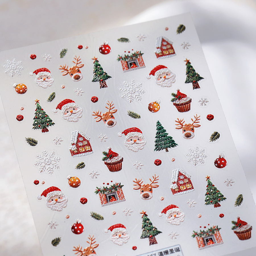 Cute Christmas Bear & Gingerbr - огляд і ціна Nail Art Xmas Design