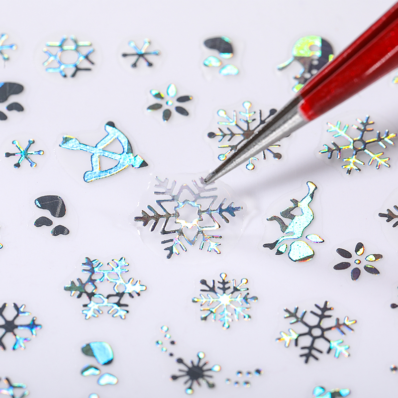 Holographics Silver Snowflakes - огляд і ціна Nail Art Xmas Design