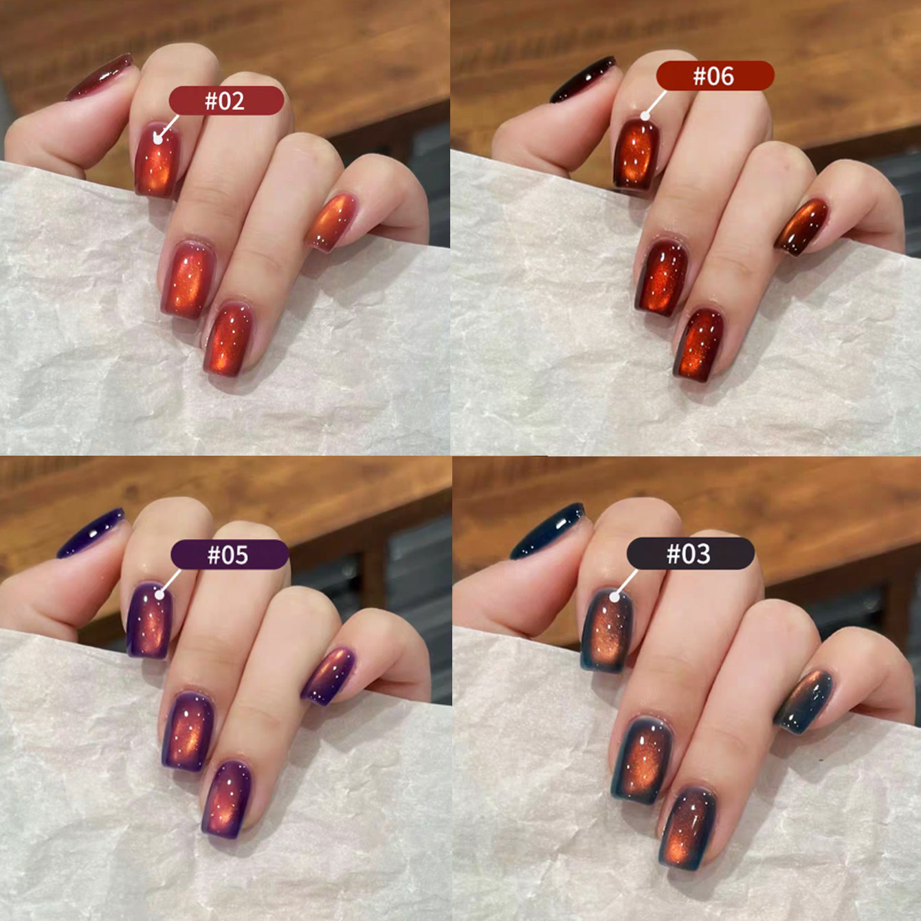1pcs PSK 2026 Autumn Popular W - огляд і ціна Nail Art Red Wine Cat Eye