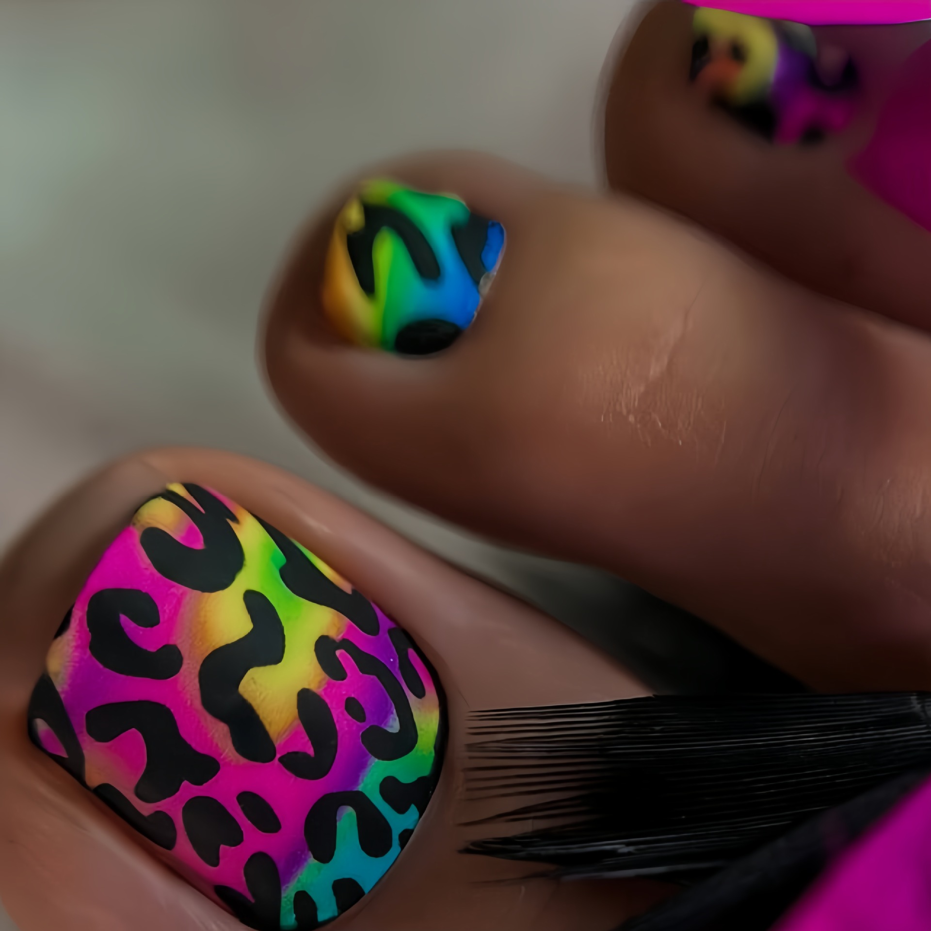 24pcs y2k Press on Toenails Sw - огляд і ціна Nail Art Leopard