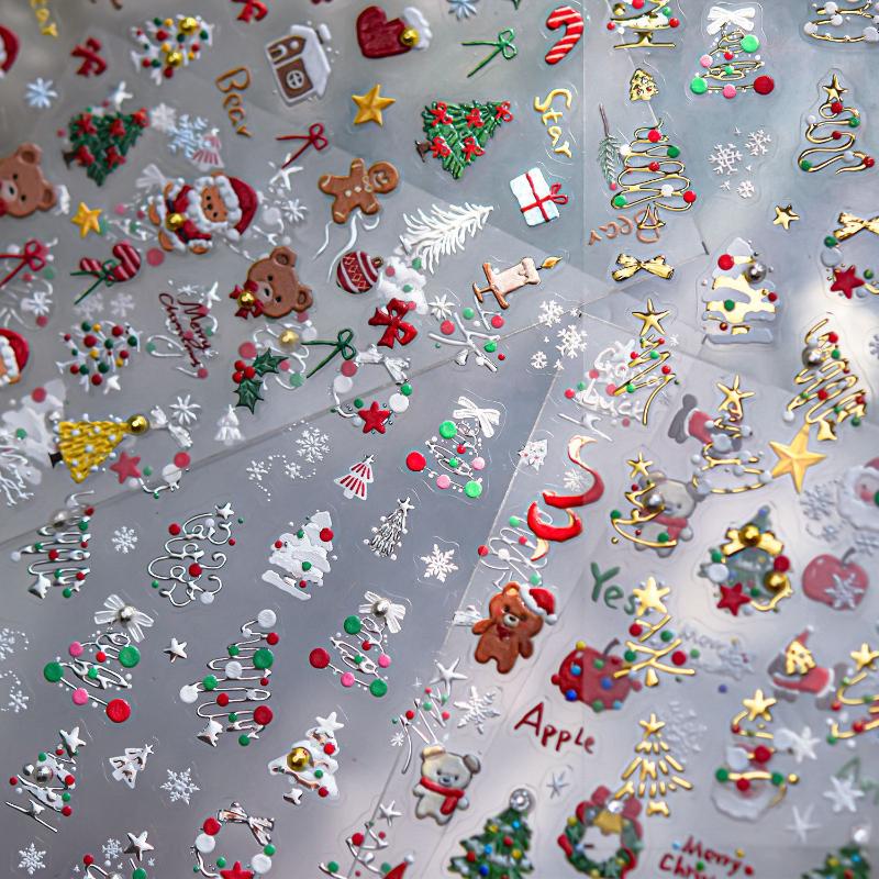 3D Christmas Nail Art Stickers - огляд і ціна Nail Art Xmas Design