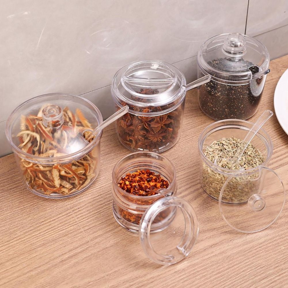1Pcs New Transparent Spices Bo - огляд і ціна Acrylic Powder Clear