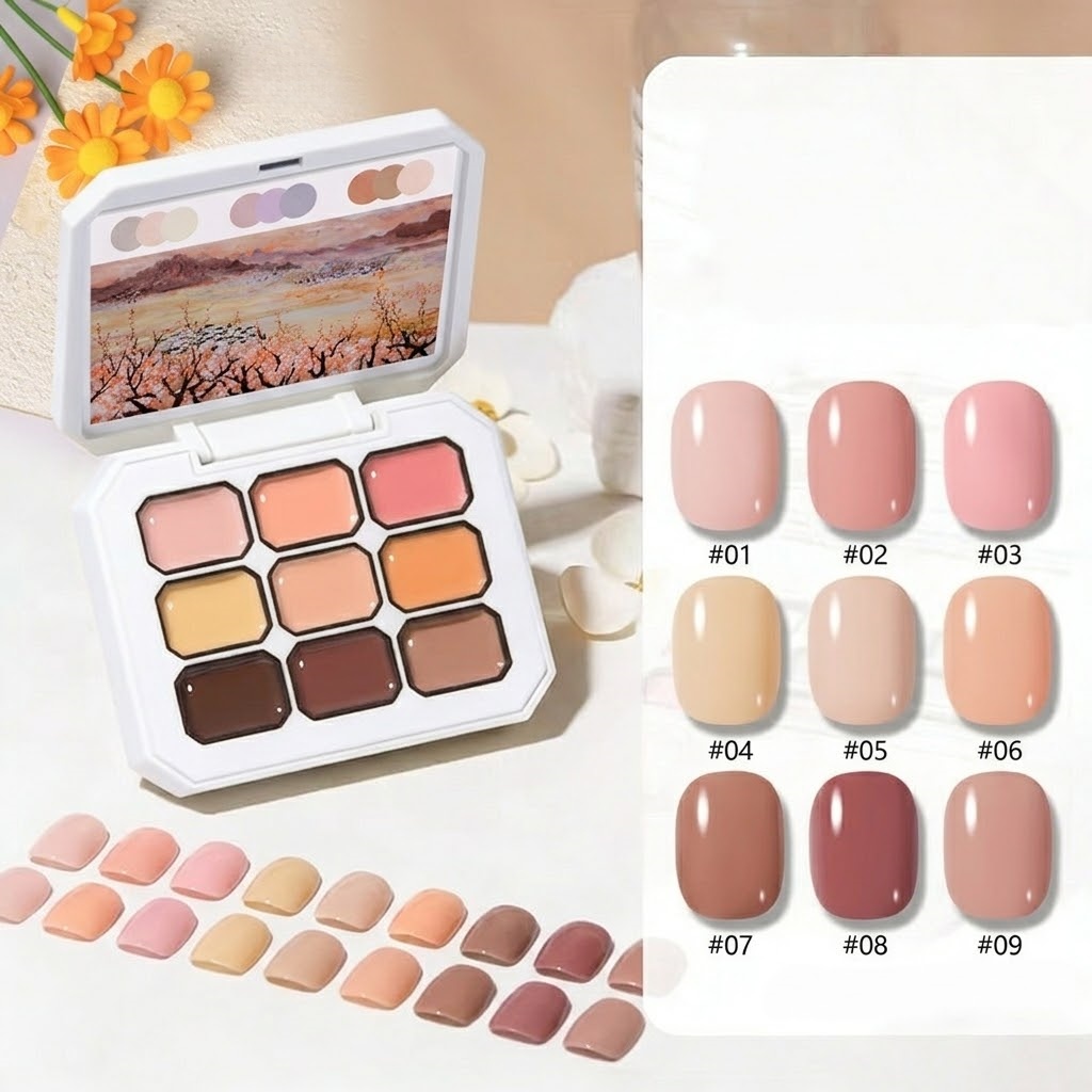 1pc 9-Grid Color Painting Gel  - огляд і ціна Nail Art Halal