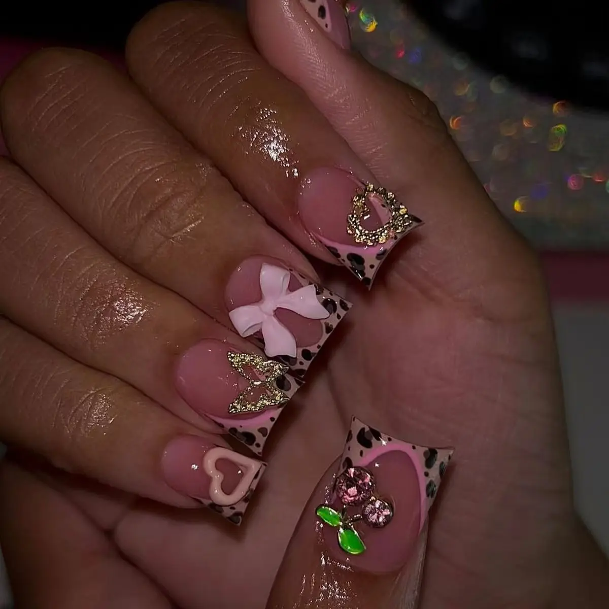 24Pcs Short Duckbill Press On  - огляд і ціна Nail Art Leopard